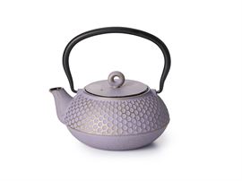 Kanne "Yinuo" Gusseisen, lila-gold mit Edelstahlsieb, 0,7 l H 9 cm, Ø 7,5 cm