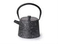 Kanne "Sheng" Gusseisen, schwarz-weiß mit Edelstahlsieb, 1 l H 11,5 cm, Ø 9,4 cm
