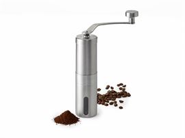 Kaffeemühle "Ethan" Edelstahl mit Keramik-Kegelmahlwerk für 40 g Bohnen H 21,5 cm, Ø 5 cm