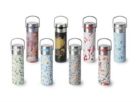 "Leeza®" / Leeza® Trinkflasche "Komorebi" doppelwandiger Edelstahl, inkl. Edelstahlsieb