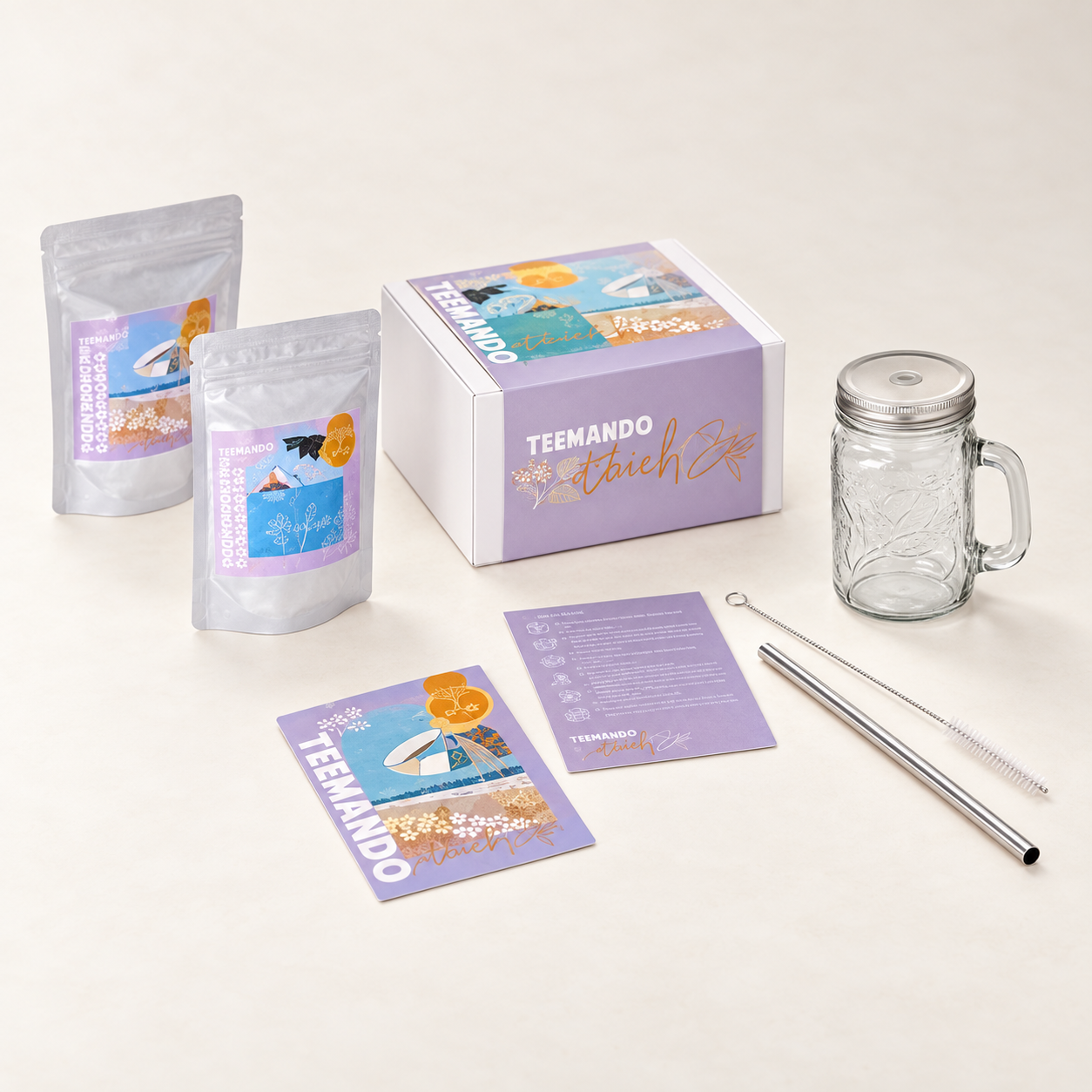 Geschenkset Summer Beach Sip – Atelierbild