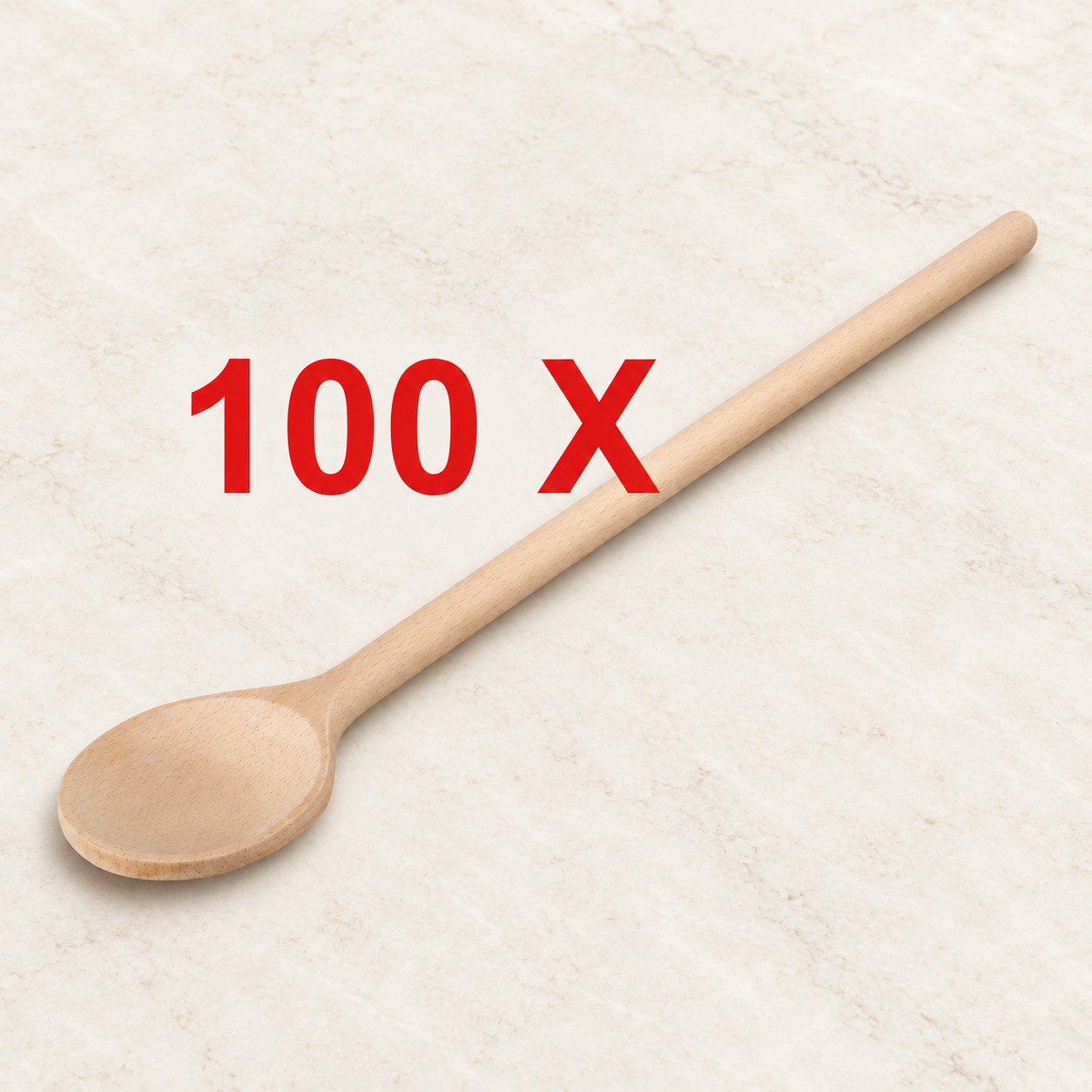 100x 25cm Holz-Kochlöffel rund handgefertigt aus Buchenholz – TEEMANDO Atelier