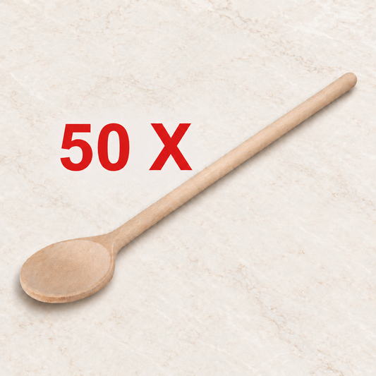 50x 25cm Holz-Kochlöffel rund handgefertigt aus Buchenholz – TEEMANDO Atelier