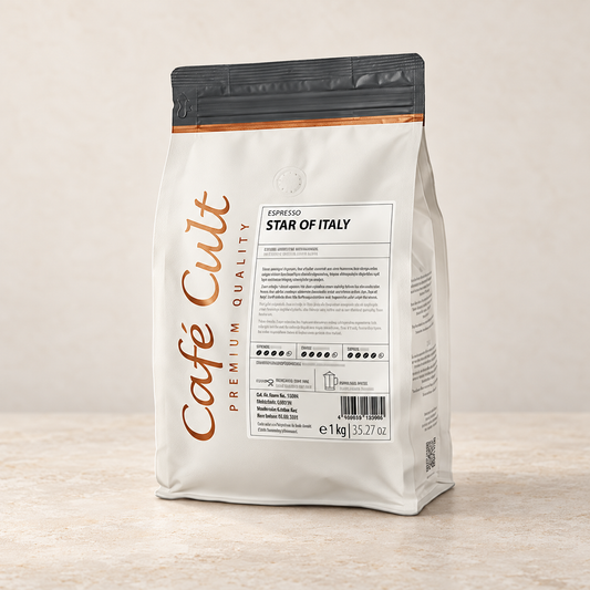 Espresso "Star of Italy" in 1 kg Tüte, ganze Bohne Kaffee – TEEMANDO Atelier