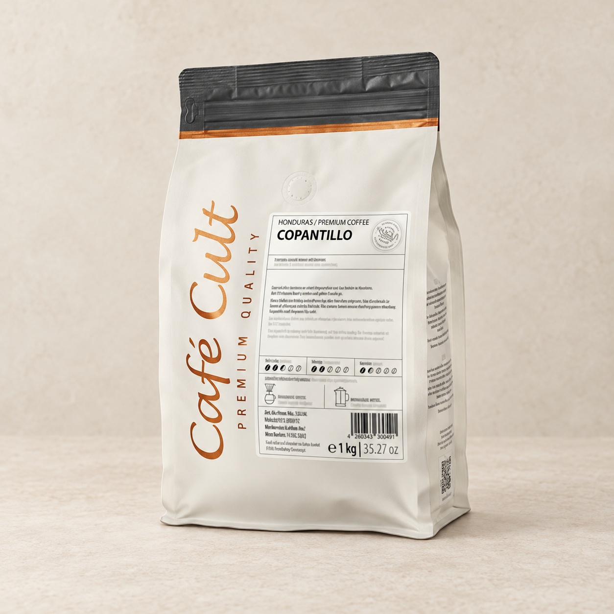 Kaffee Honduras Copantillo in 1 kg Tüte, ganze Bohne – TEEMANDO Atelier