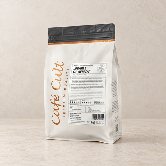 Kaffee Kenia "Pearls of Africa" in 1 kg Tüte, ganze Bohne – TEEMANDO Atelier