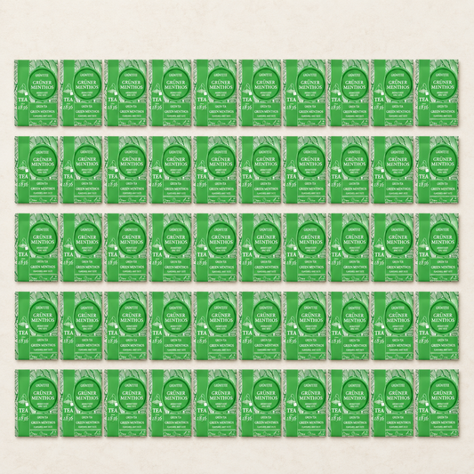 Grüner Menthos – 50 Pyramidenbeutel – TEEMANDO Atelier