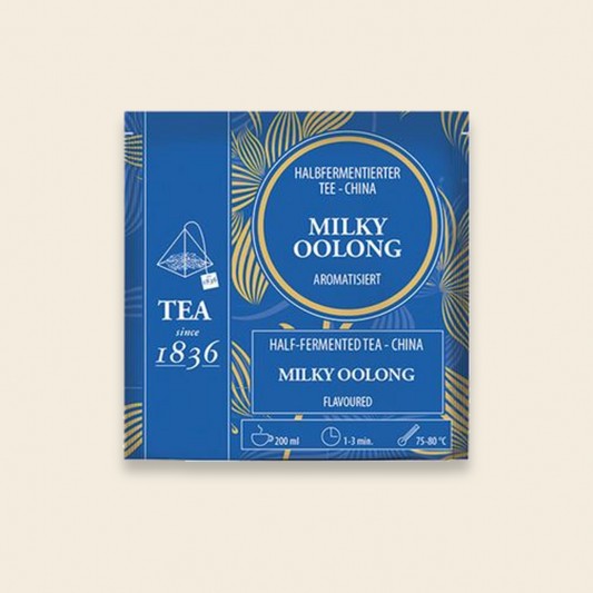 Halbfermentierter Tee China Milky Oolong aromatisiert 50 Pyramidenbeutel im Sachet à 3 g – TEEMANDO Atelier
