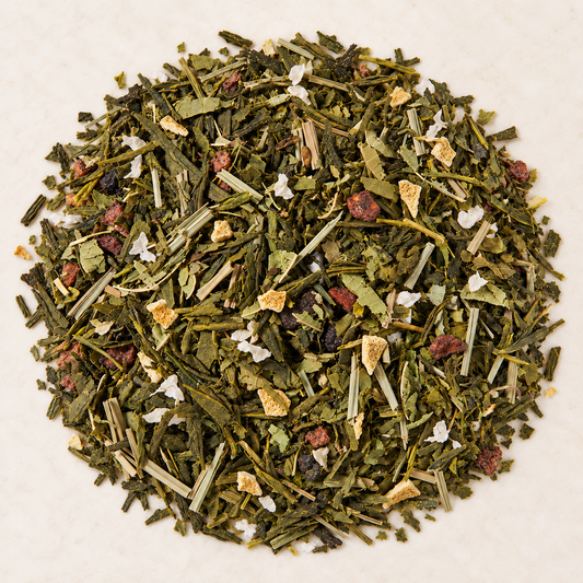 Grünteemischung Sencha Im Gleichgewicht Zitronen-Note aromatisiert, 1 kg – TEEMANDO Atelier