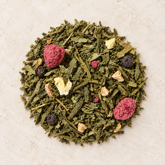 Grünteemischung Sencha Himbeer/Heidelbeer/Earl Grey – Atelier Produktbild