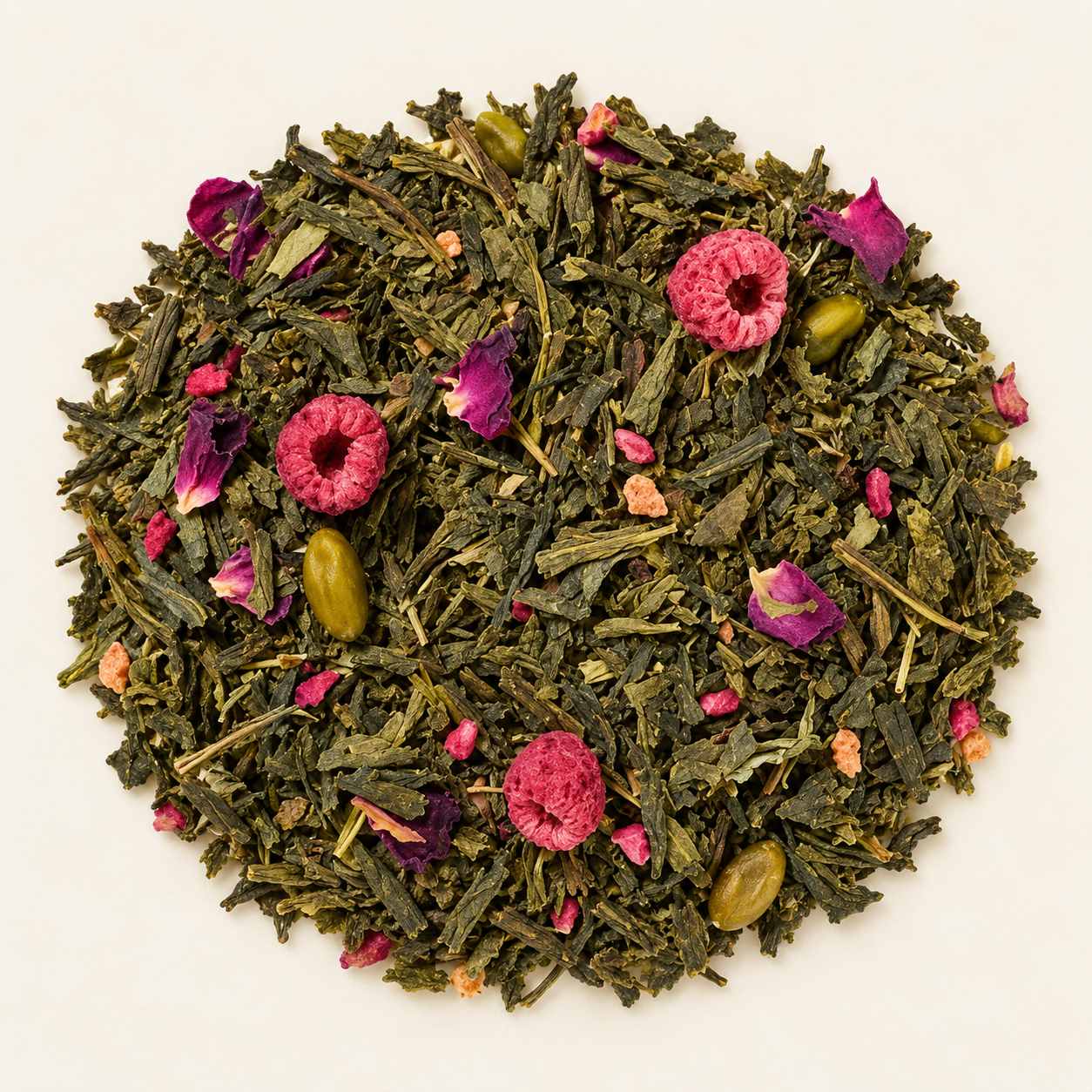 Grünteemischung Sencha Pistazie Himbeer Sahne – Atelierbild