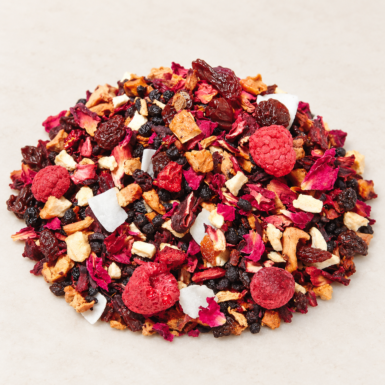 Früchteteemischung Himbeere-Kirsch-Komp(l)ott – TEEMANDO Atelier