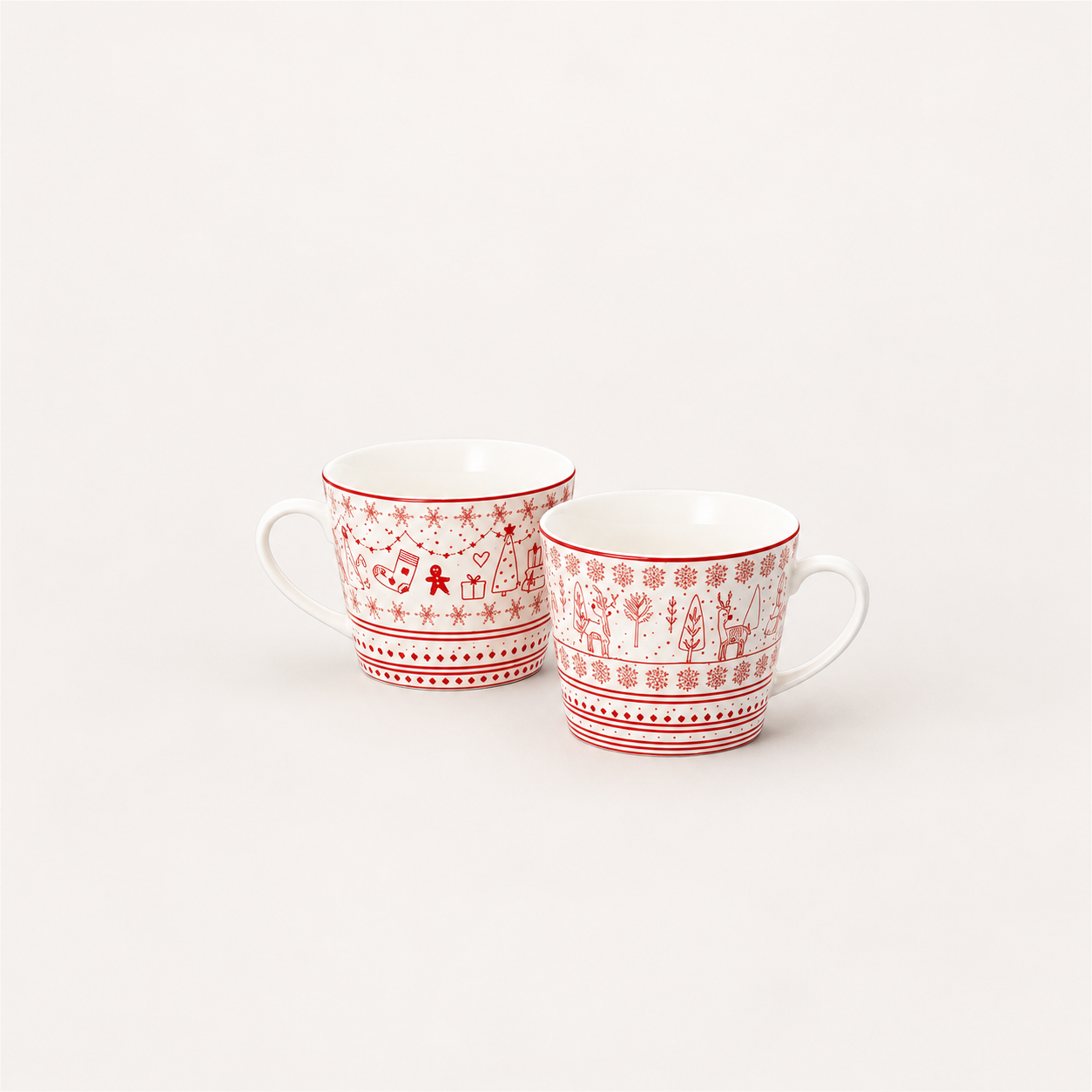 Becher "Julefest" New Bone China, 2-fach sortiert 0,4 l – TEEMANDO Atelier