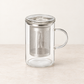 Teemando Atelier – Kräuterteetasse "Holma" mit Glasdeckel und Edelstahlsieb