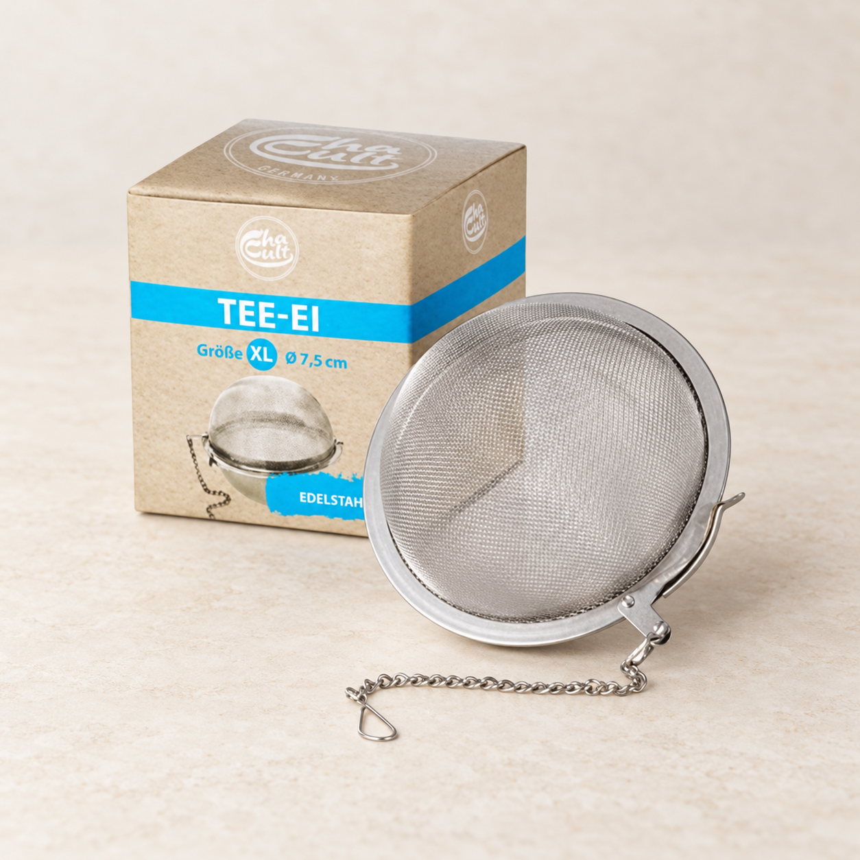 TEEMANDO Atelier – Tee-Ei "Ball" von Cha Cult, Edelstahl Ø ca. 7,5 cm