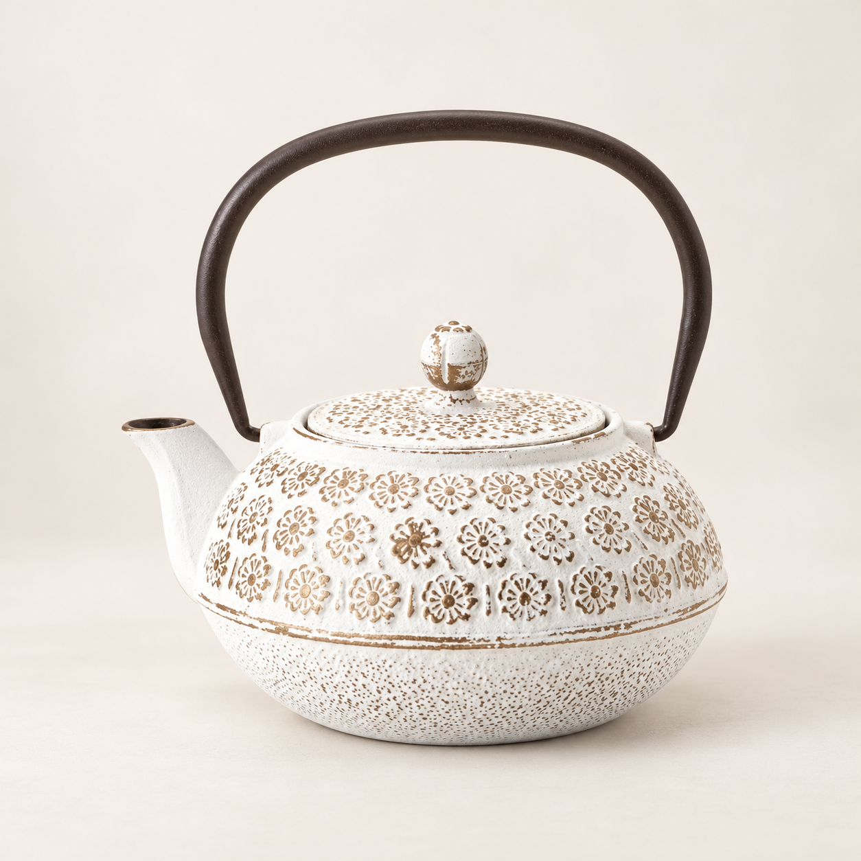Kanne "Jin Jin" Gusseisen weiß 0,7 l – TEEMANDO Atelier