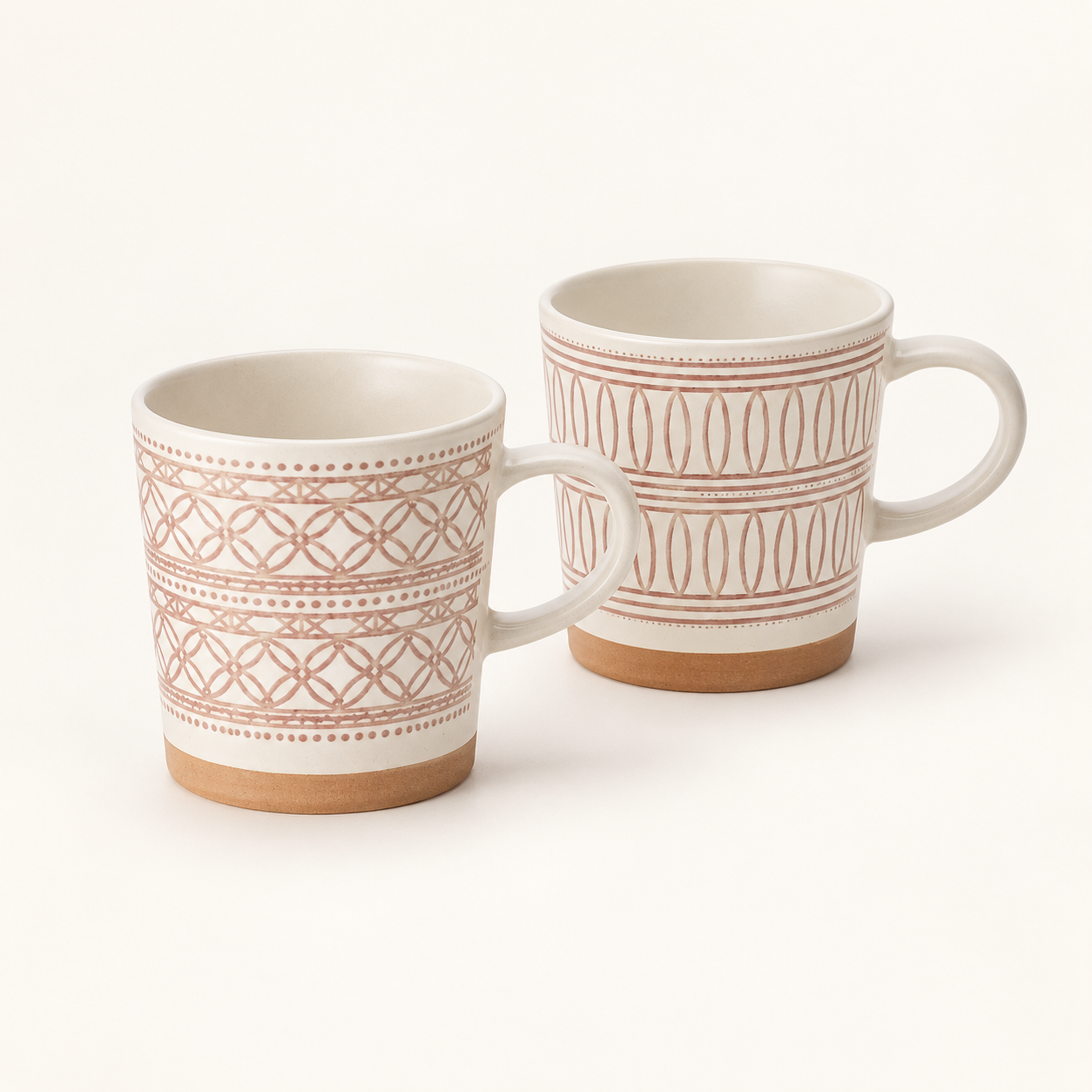 Becher Aline Steingut 2er-Set im TEEMANDO Atelier-Stil