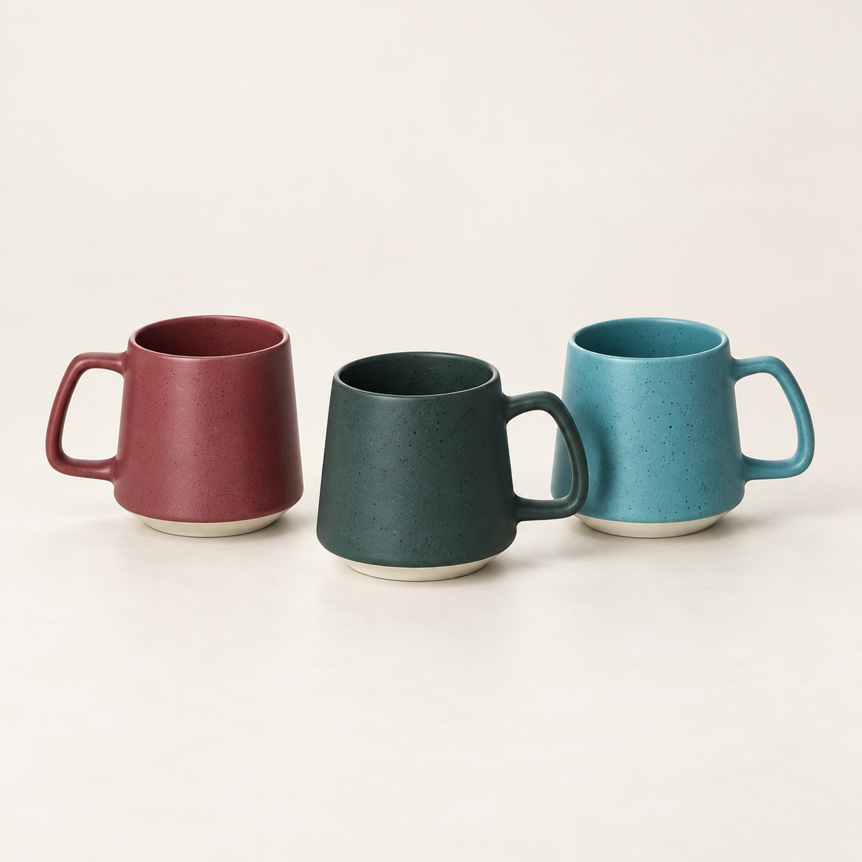 Becher Belize Steinzeug, matt, 3er-Set – TEEMANDO Atelier