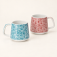 Becher "Boho" Porzellan mit Raised Effekt – 2er-Set