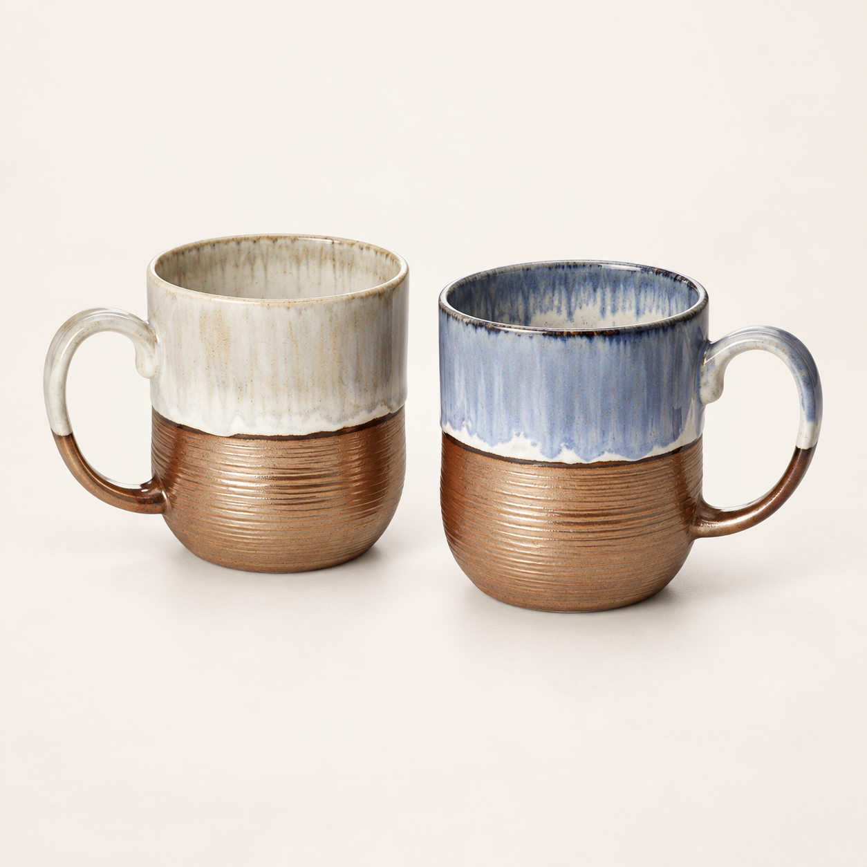 Becher "Copper" Steinzeug mit Reactive Glaze – 2er-Set