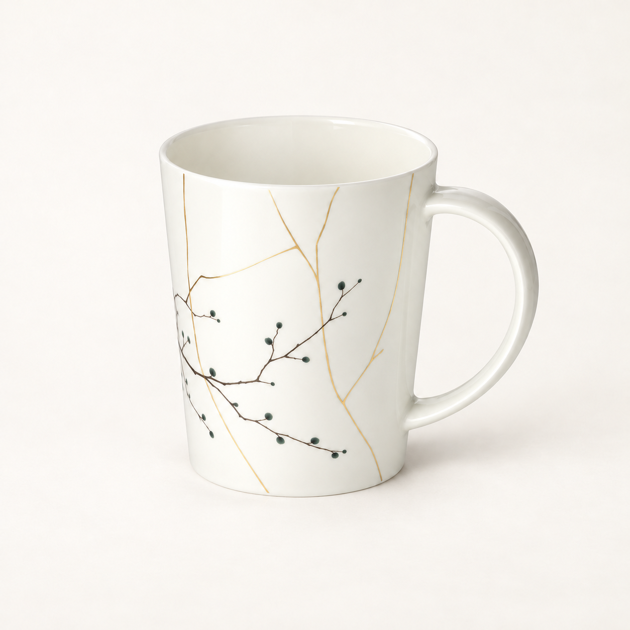 Becher "Cupti Akashi" Fine Bone China mit Goldauflage – 1 Stück