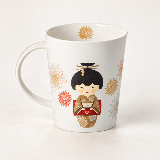 Becher "Cupti Geisha Gold" Fine Bone China mit Goldauflage – 1 Stück