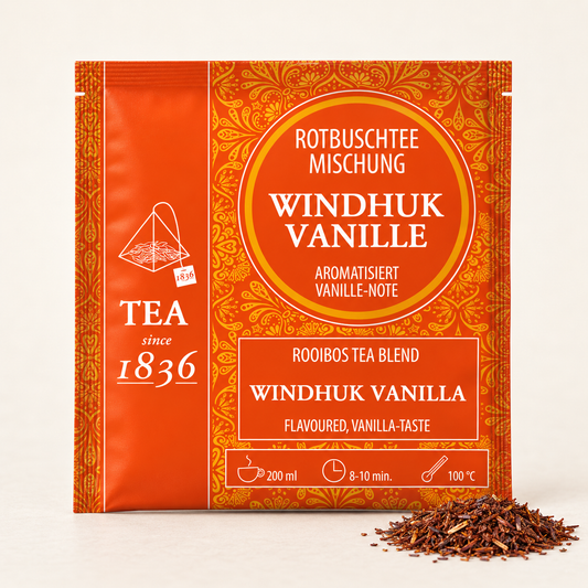 Rotbuschteemischung Windhuk Vanille – TEEMANDO Atelierbild
