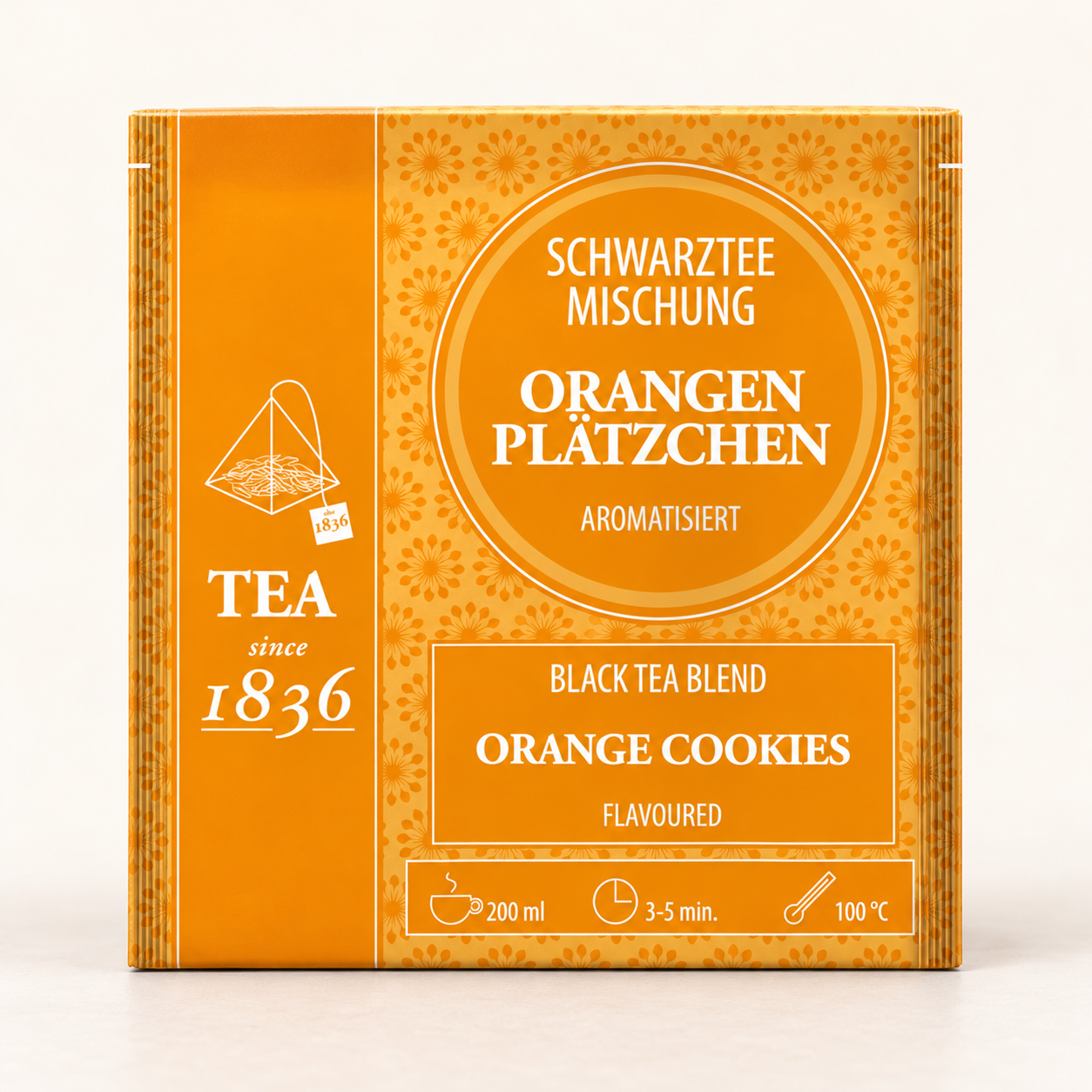 Orangenplätzchen – 50 Pyramidenbeutel – TEEMANDO Atelier