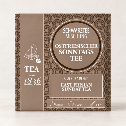 Ostfriesischer Sonntagstee – 50 Pyramidenbeutel – TEEMANDO Atelier