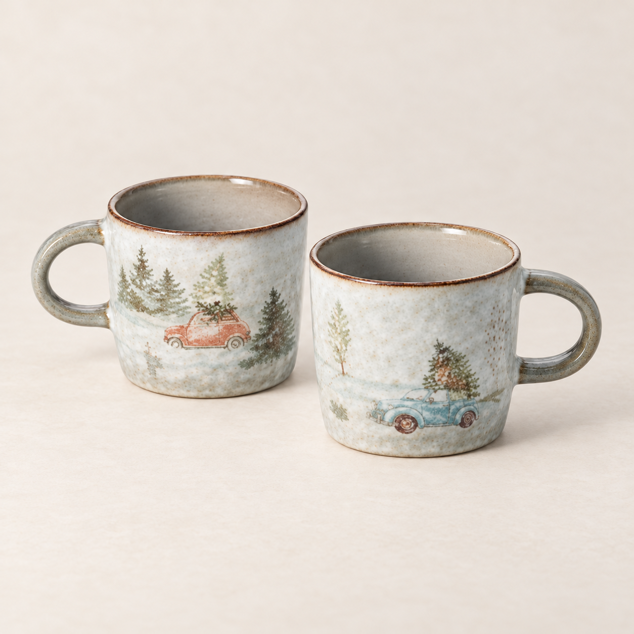 TEEMANDO Atelierbild – Becher White Christmas, 2er-Set