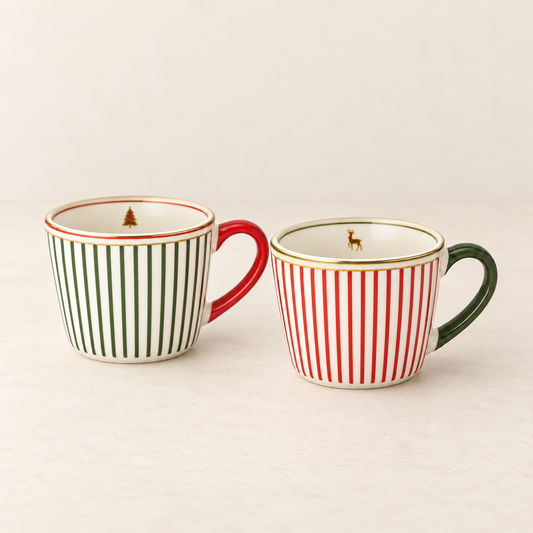 Becher "Festive Christmas" New Bone China – 2er-Set im TEEMANDO Atelier