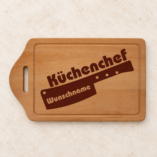 Individuelles Küchenchef Schneidbrett mit Namens Gravur – TEEMANDO Atelier