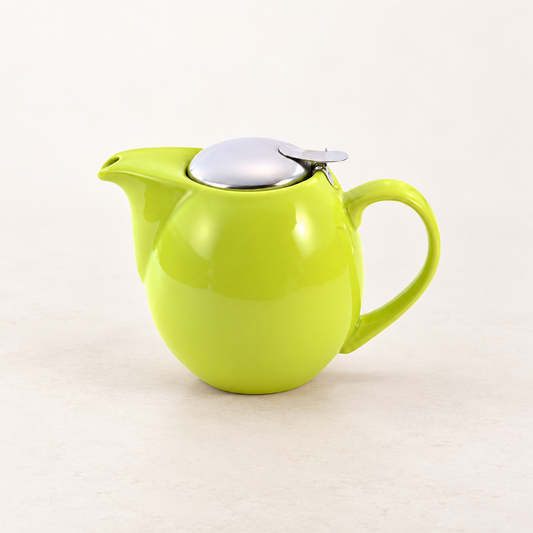 Kanne „Saara“, 0,9 l Porzellan, Lime-Grün ChaCult – TEEMANDO Atelier