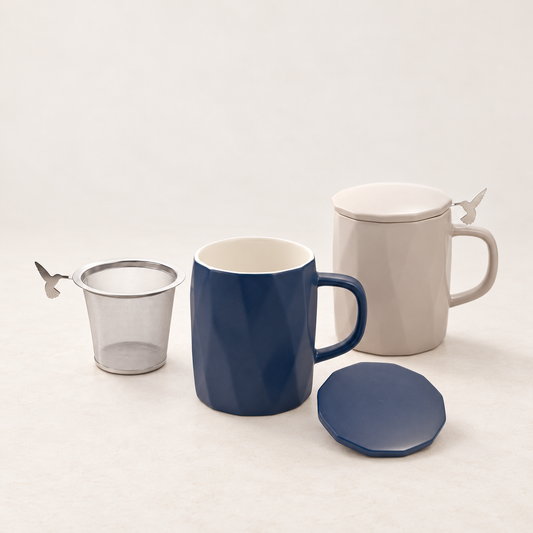 Kräuterteetasse Lilia Porzellan Relief 2-fach Cha Cult
