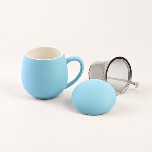 Kräuterteetasse Saara Porzellan matt himmelblau Cha Cult