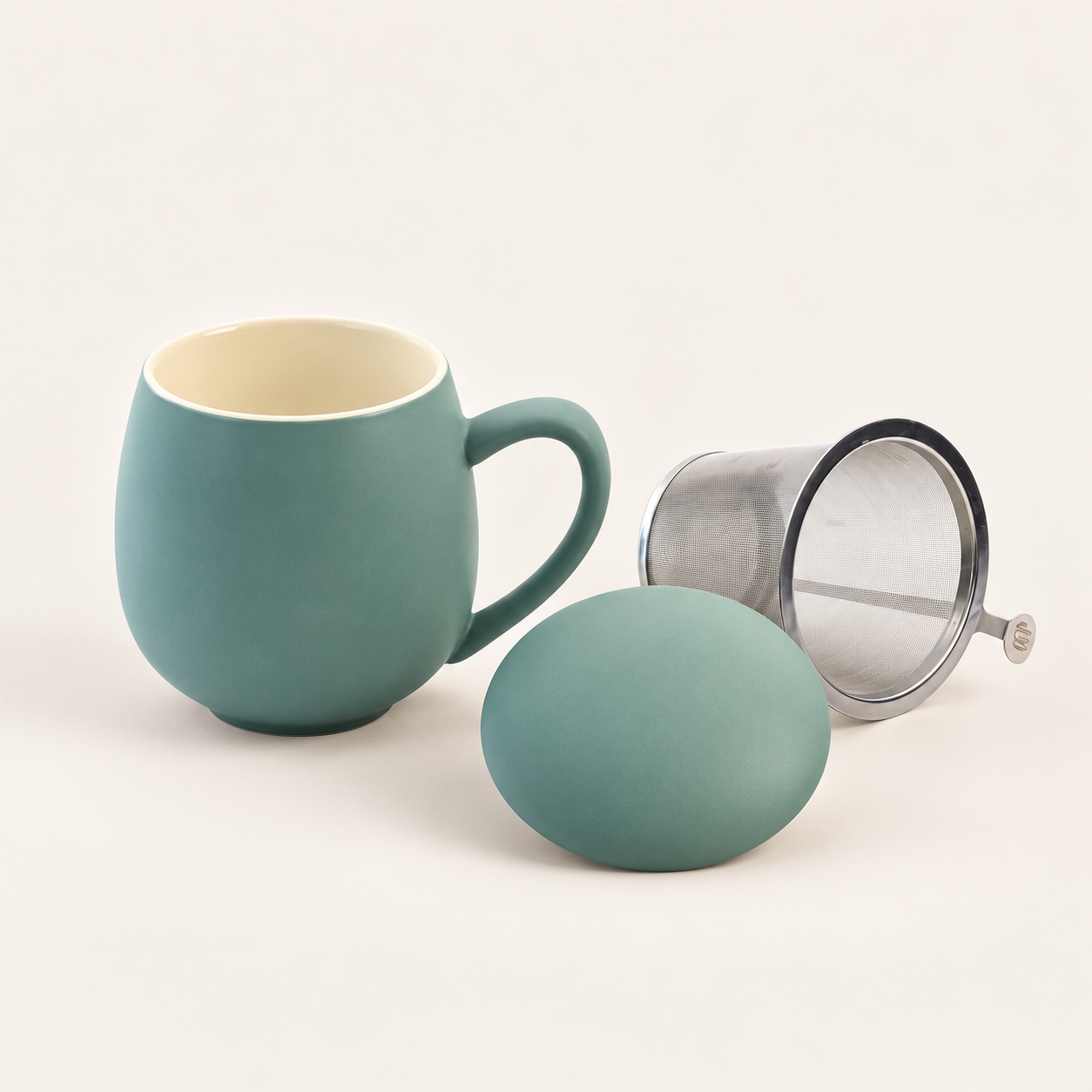 Kräuterteetasse Saara Porzellan matt petrol Cha Cult