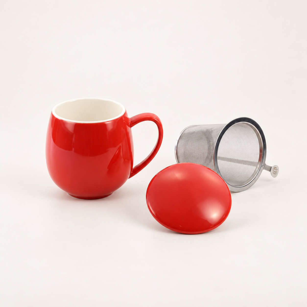Kräuterteetasse Saara Porzellan rot Cha Cult