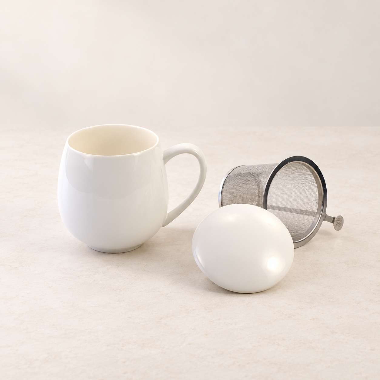 Kräuterteetasse Saara Porzellan weiß 3-teilig Cha Cult