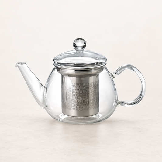 Teekanne „Miko“ aus Glas mit Edelstahlsieb, 2,0 l – TEEMANDO Atelier