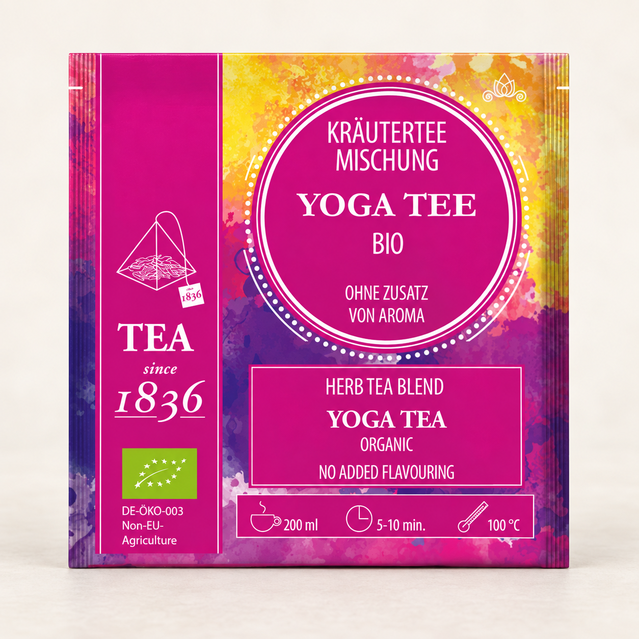 TEEMANDO Atelier – Yoga Tee BIO, 50 Pyramidenbeutel