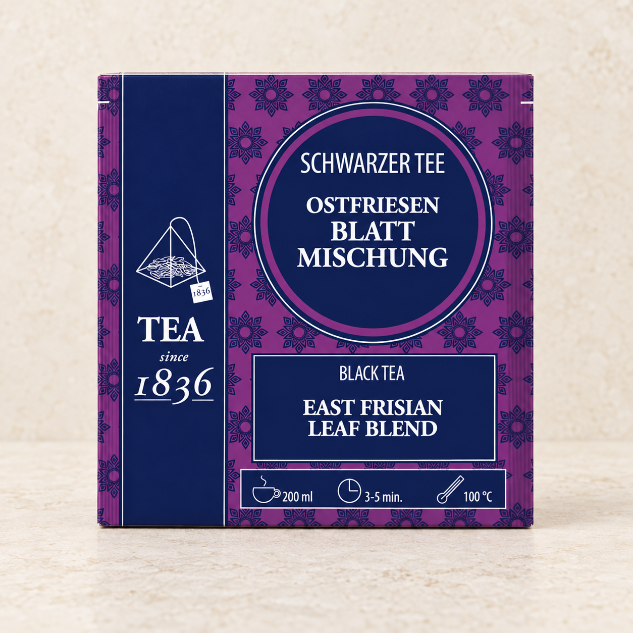 Schwarzer Tee Ostfriesen Blattmischung 50 Pyramidenbeutel – TEEMANDO Atelierbild