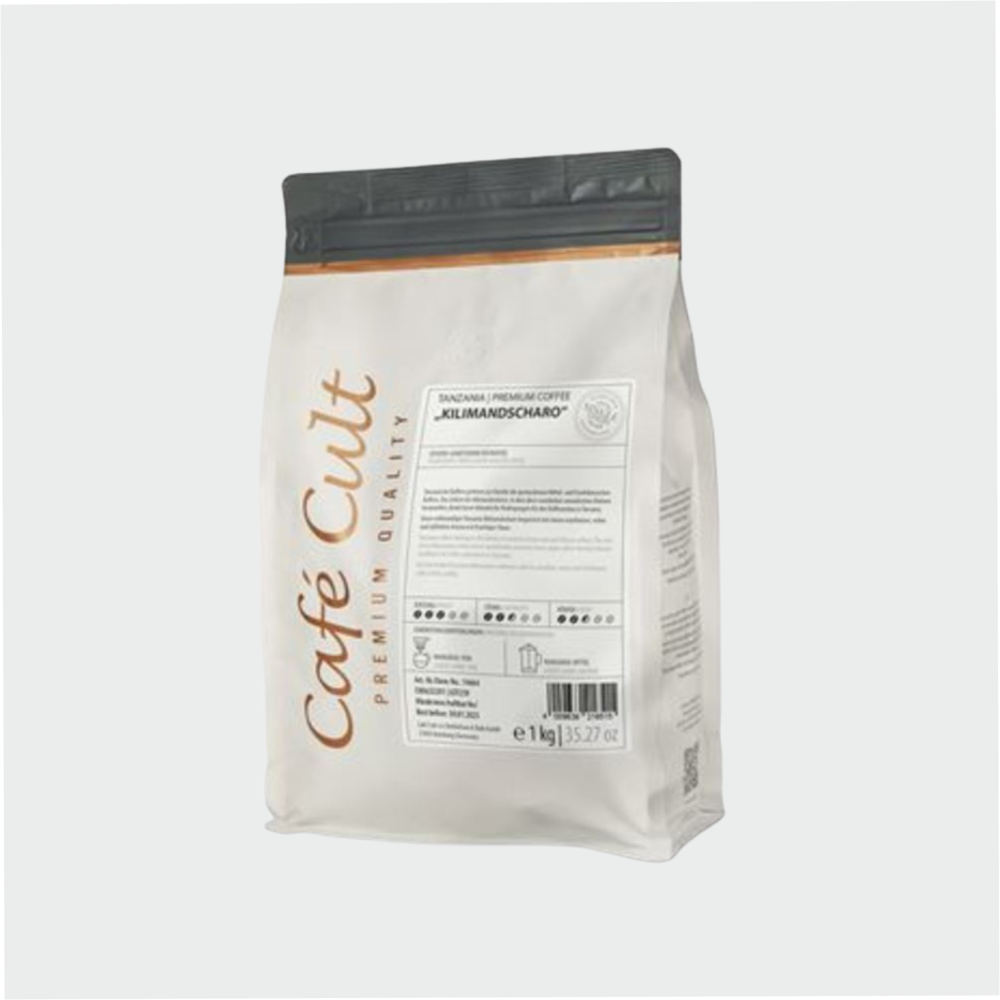 Kaffee Tansania Kilimandscharo in 1 kg Tüte, ganze Bohne