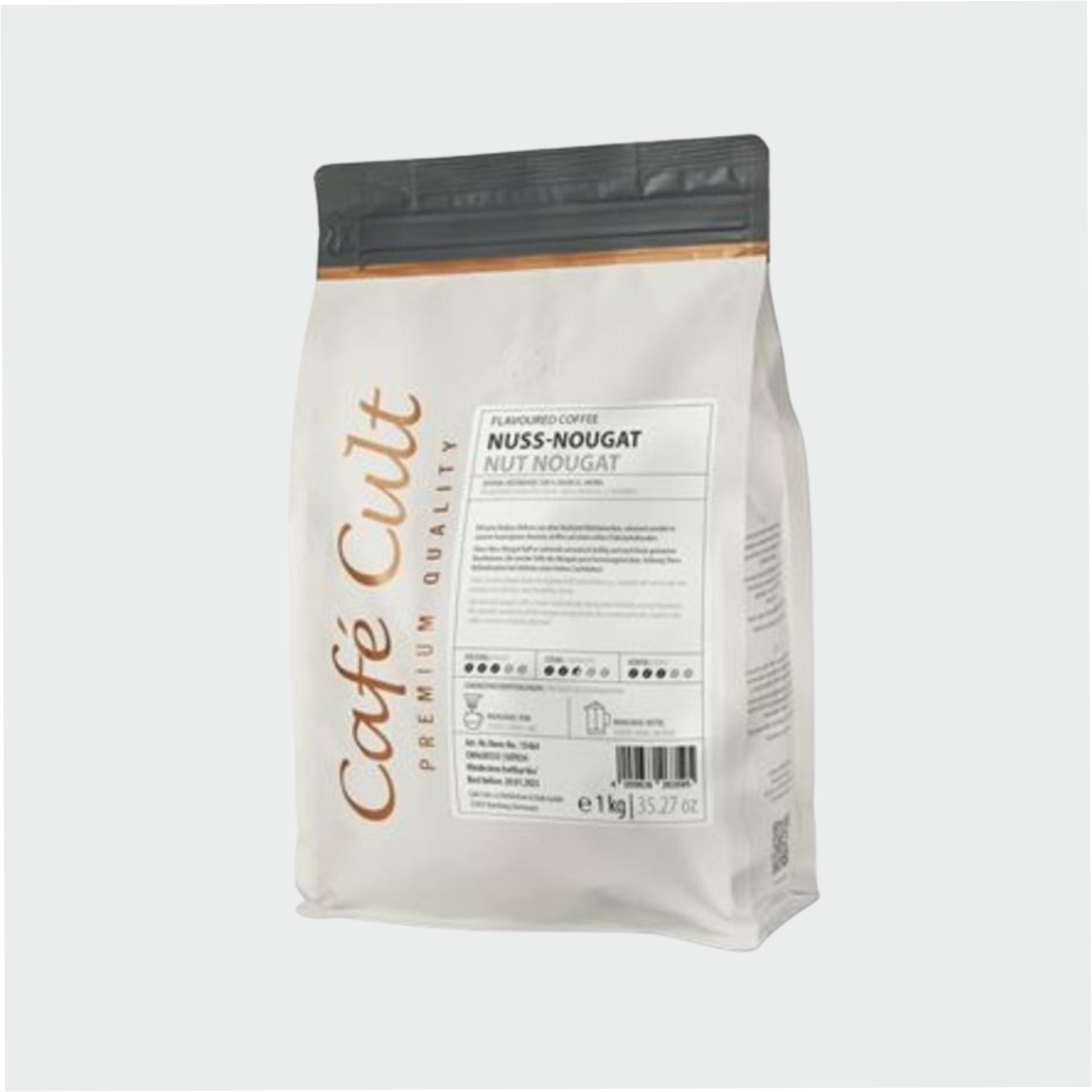 Nuss-Nougat-Creme-Kaffee im 1 kg Beutel aromatisiert