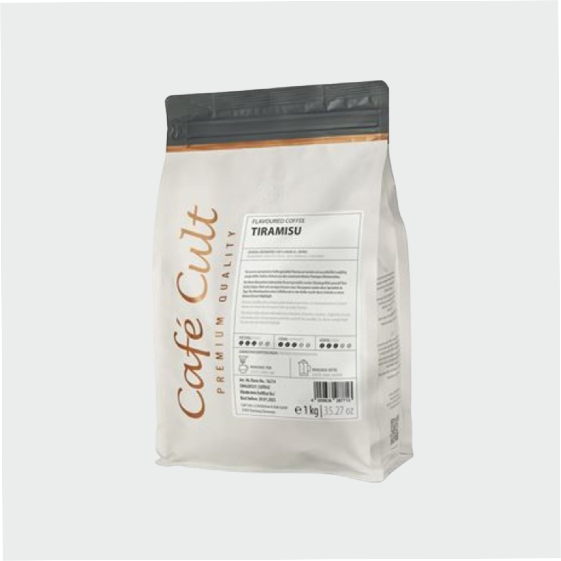 Tiramisu Coffee in 1 kg Tüte, ganze Bohne, aromatisiert Kaffee