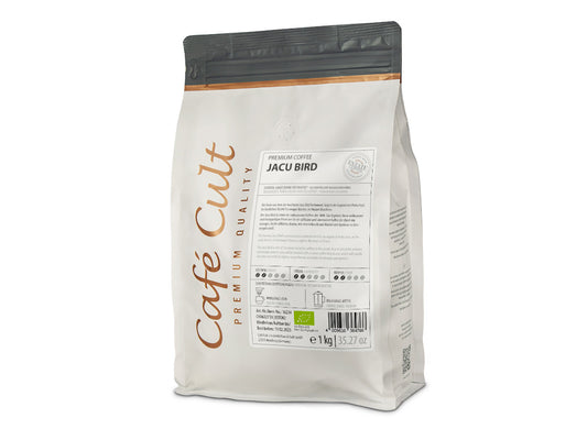 BIO Kaffee Brazil Jacu Bird in 1 kg Tüte, ganze Bohne DE-ÖKO-003