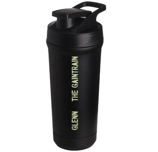 Teemando® individuell gravierter Premium Edelstahl Shaker mit deiner Wunschgravur 750ml, auslaufsicherer Deckel, Shaker-Ball, spülmaschinengeeignet für Proteinshakes, Fitness Diät Geschenk Bodybuilding