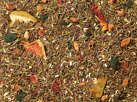 Grüne Rotbuschteemischung Spirulina Melone Apfel Melonen-Apfel-Note aromatisiert 