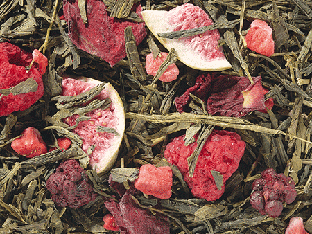 Grünteemischung Sencha Feige Beere Feige-Erdbeere-Note aromatisiert
