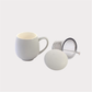 Kräuterteetasse "Saara" Porzellan, 3-teilig, matt grau 0,35 l