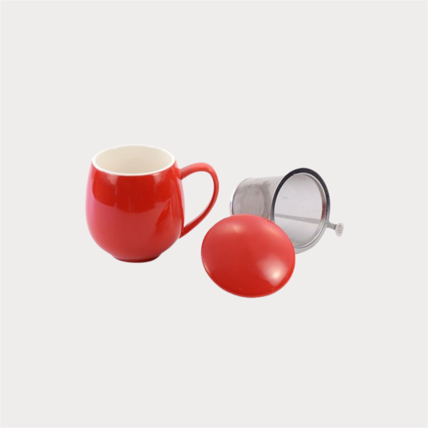 Kräuterteetasse "Saara" Porzellan, 3- teilig, rot 0,35 l ChaCult